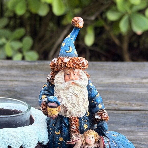 Vintage 2000 Lang Candles FIGURAL Candle Holder PREPARING FOR A VISIT Santa - Picture 3 of 11